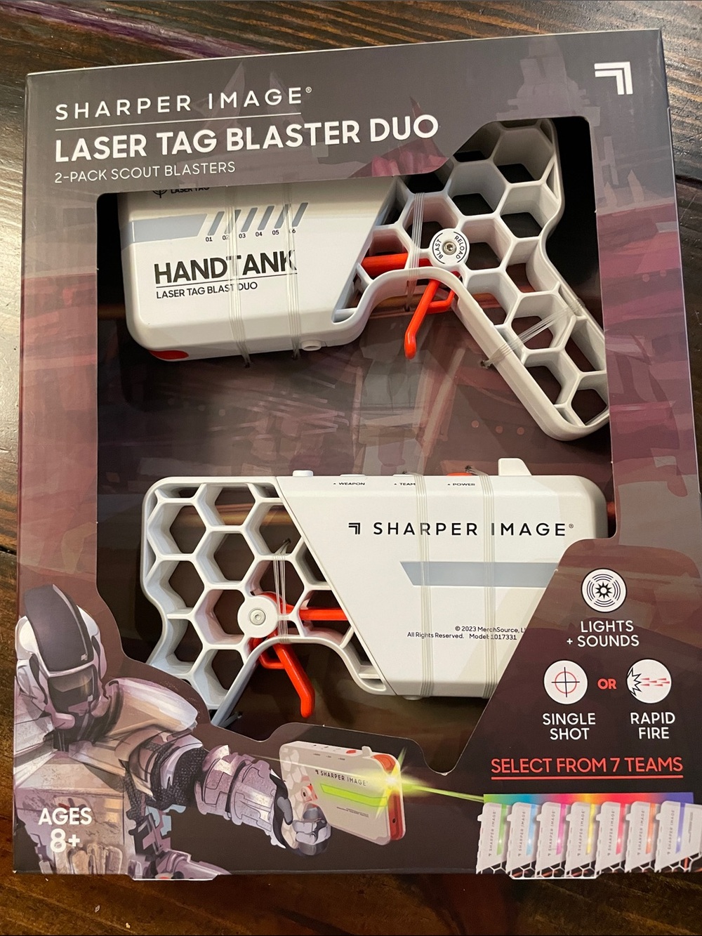 Sharper Image White & Orange Laser Tag Blaster Duo. New in box